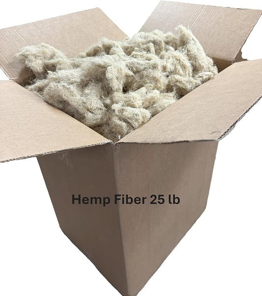 Hemp Nesting Fiber - 25 lb Chicken Nest Box Pad Hemp Fiber Fill - Absorbent DUST Free- Egg Laying Chickens coop, Horse stall, Rabbit, Reptile, Hamster, Cage Fibre, FiberFill Washable - Grown in USA