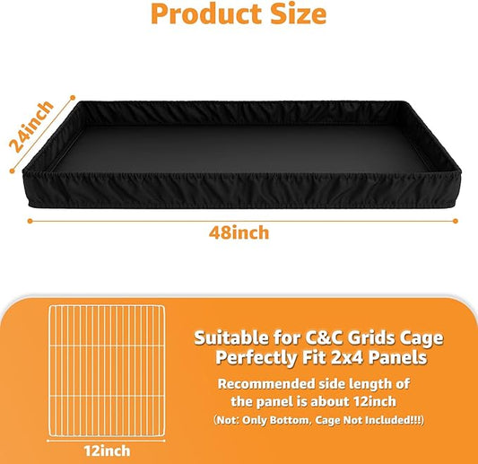 PJYuCien Guinea Pig Cage Liner, Waterproof Liner for C&C Guinea Pig Cage, Easy to Install, Suitable for Guinea Pigs, Rabbits, Totoro, Hedgehogs, Ferrets, Small Animals, Not Include Cage (24" X 48")