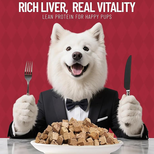 Just Try 8.82 oz Freeze Dried Beef Liver Raw Dog Treats & Cat Treats, Single Ingredient, Health Training Treats or Meal Food Topper, High Protein, Grain Free, Gluten Free, Rich in Iron & Vitamin A