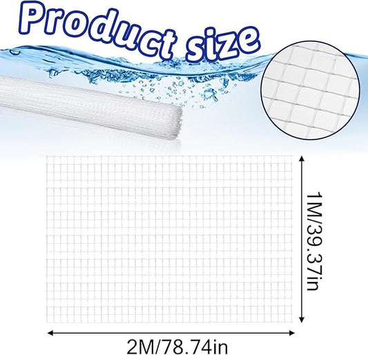 6.5 x 3.3 ft Clear Mesh Netting Aquarium Mesh DIY Fish Tank Net Transparent Fish Tank Lid Aquarium Top Cover Replacement
