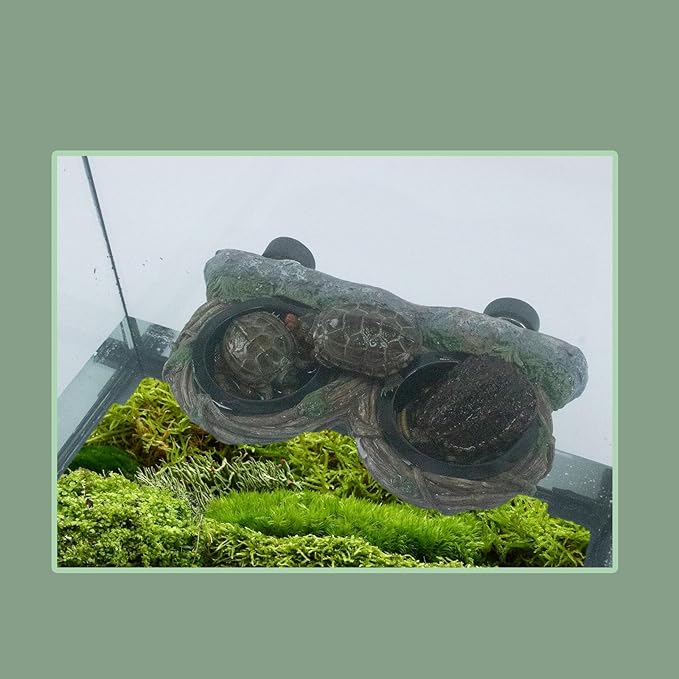 Reptile Feeding Ledge with 4 Cups, Hollow Vine Food Dish & Water Bowl for Bearded Dragon, Gecko, Lizard & Snake – Reptile Tank Accessories for Terrariums