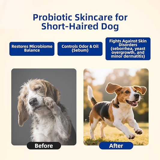 Unipaws Probiotic Short-Haired Dog Conditioner – Degreasing, Soothing & Anti-Shedding for Red, Itchy Skin, Vegan Calendula, Coconut & Oatmeal – EWG Green & Medicated, Made in Korea, 16.9 Fl Oz