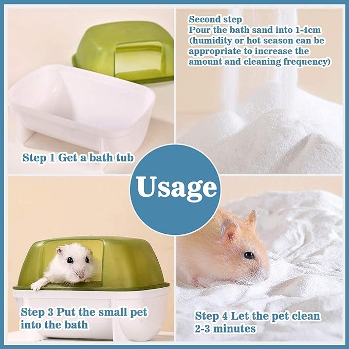 Sukh 31OZ Hamster Sand Bath - Fine Desert Sand Hamster Bedding Reptile Silica Sand Gerbil Hideout for Hamster Chinchillas Gerbil Syrian Mice Small Animals Small Pets