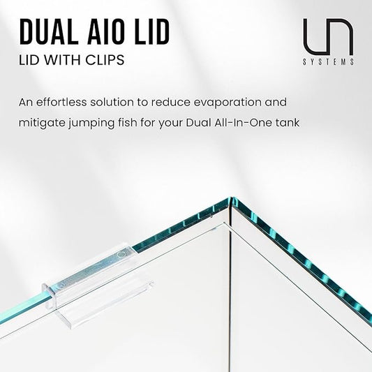 Ultum Nature Systems Tank Lids for Rimless Tanks - Ultra Clear Frameless Lid, Cover for Glass Aquarium - 60A Dual AIO