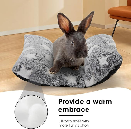 Amakunft Guinea Pig Bed Pad – Washable Plush Cushion for Guinea Pig, Bunny, Ferret, Chinchilla, Hedgehog, Small Animals, Soft Snuggle Sleeping Mat, Pet Bed Pad for Indoor Cage, Cozy & Easy to Clean
