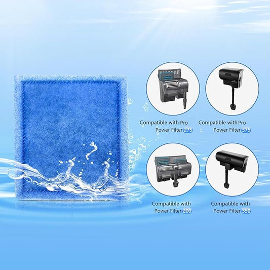 Aquarium Filter Cartridge 8 Pack Rite-Size C Filter Replacement Cartridges Compatible with PRO Power Filters 275/375 /Power Filters 200/350