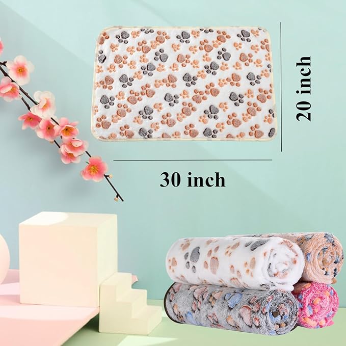 Grddaef 4Pcs Inch Guinea Pig Blanket, 30X20 Bunny Washable & Plush Flannel Sleeping Mats Pad Rabbit Bedding Cage Liners for Hamster Guinea Pig Chinchilla Hedgehog Ferret Small Animal