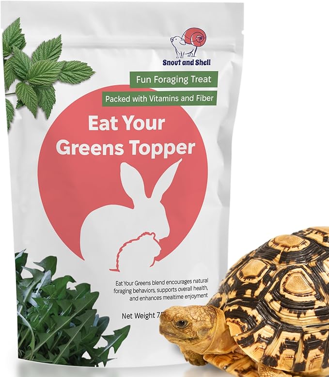 Snout and Shell 1.75 oz Eat Your Greens Topper – Natural Foraging Treat for Rabbits, Guinea Pigs & Chinchillas