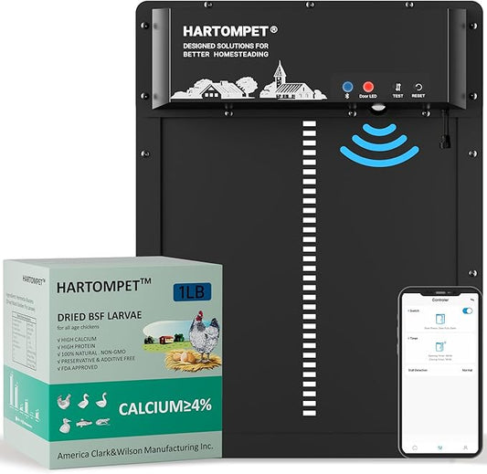 HARTOMPET Better Than Dried Mealworms for Chickens 1 lbs - 85X Calcium Than MealWorms - Non-GMO Chicken Feed Additive & Molting Supplement - black soldier fly larvae Treats for Hens, Ducks, Wild Birds