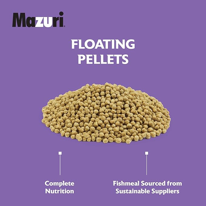 Mazuri Koi Floating Pond Nuggets, Floating Koi Fish Food for Ponds, 20 lbs
