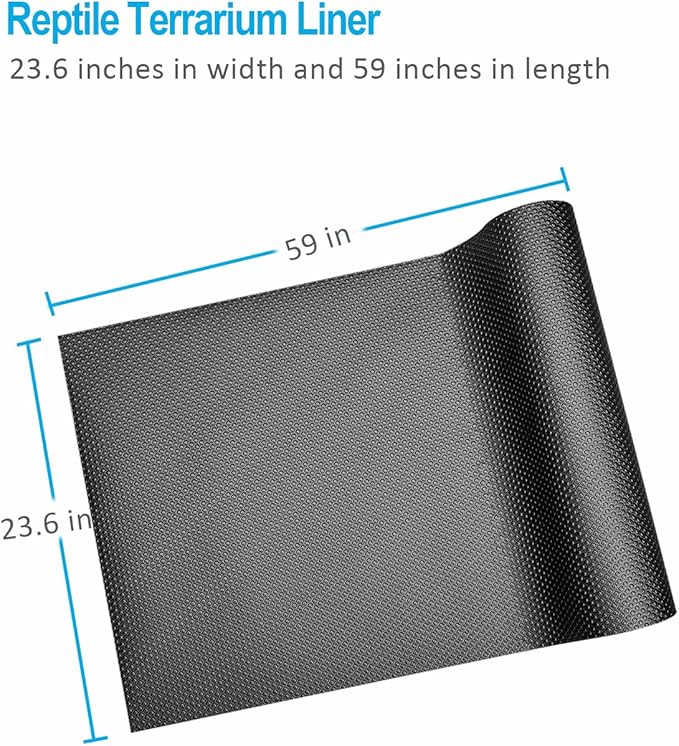 Bearded Dragon Tank Accessories, 120 Gallon Reptile Terrarium Mat Liner, Bearded Dragon Substrate for 4x2x2 Reptile Enclosure