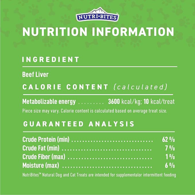Nutri Bites Freeze Dried Treats (4 oz, Beef Liver)