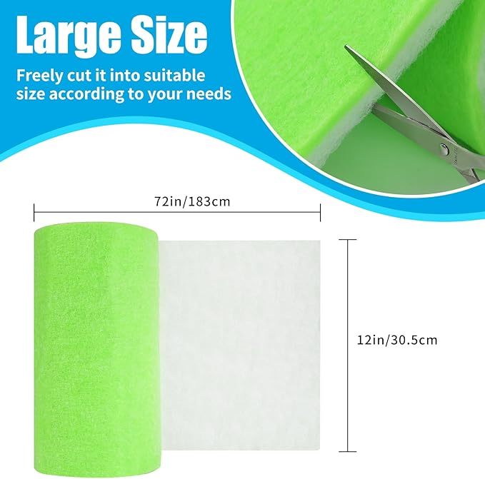AQUANEAT Aquarium Filter Media Pad Dual Density Bonded Filter Floss Roll Cut to Fit for Fish Tank Canister Filter 72" x 12” x 3/4-1”