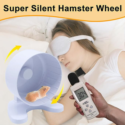Hamster Wheel, 6.5" Super-Silent Exercise Wheels, Dual-Bearings Quiet Spinner Running Wheels, 3 Installation Methods, Fits Any Hamster Cage, Hamsters Toy for Dwarf Hamsters, Gerbils, and Small Pets.