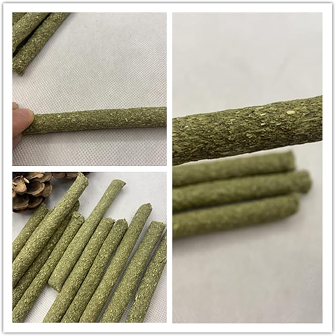 28PCS Bunny Chew Toys for Teeth, Natural Rabbit hamstersToys Apple Wood Grass Timothy Sticks Chew and Treat for Guinea Pigs Chinchillas