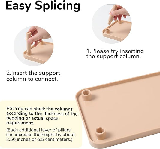 Hamster Platform - Cage Accessories and Play Decor for Dwarf Syrian Hamsters, Gerbils, Mice, Degus, and Other Small Pets (W9.8×L5.9×H3.5-6.1'',Transparent)