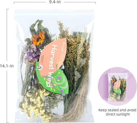 Niteangel Natural Flower & Herb Bedding Habitat Decor - for Hamsters Gerbils Mice Lemming Degus or Other Small Pets (Harvest Wind - Flower Version)
