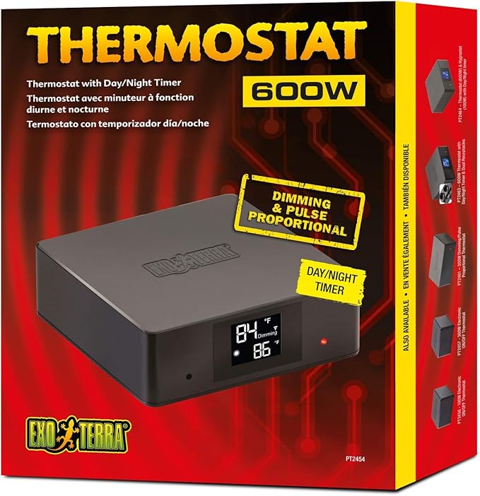 Exo Terra Thermostat with Day and Night Timer for Reptile Terrariums