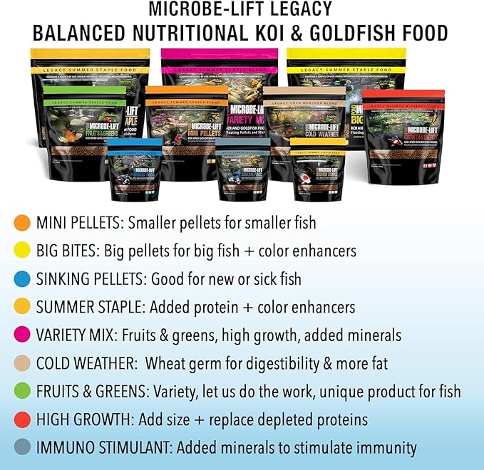 MICROBE-LIFT Fruits and Greens Floating Fish Food Sticks for Ponds, Water Gardens, and Fountains, Safe for Live Goldfish and Koi, 4.5 Pounds