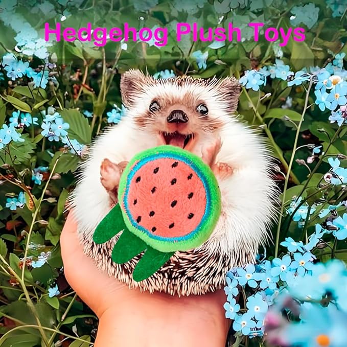 10 Pcs Hedgehog Pet Toys Small Animal Accessories for Hedgehogs Enrichment Toys Cage Ball Bell Toy Hedgehog Supplies Exercies Interactive Plush Toy