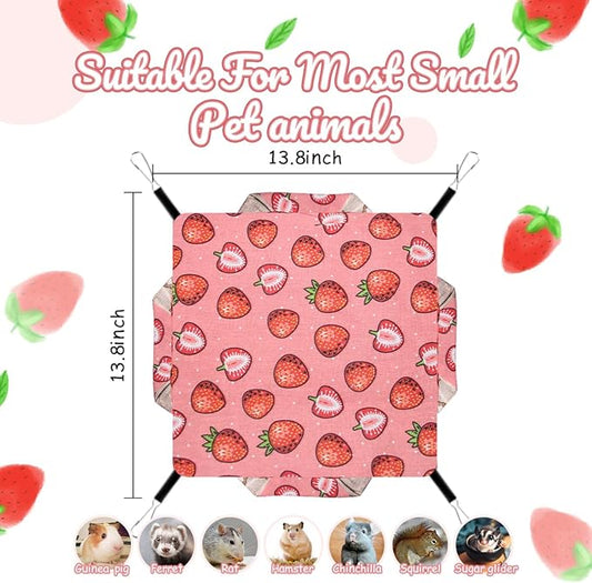LEFTSTARER Guinea Pig Rat Ferret Hammock Bed Chinchilla Hamster Squirrel Hanging Hammock Summer Ice Surface Bed Cage Stuff Accessories