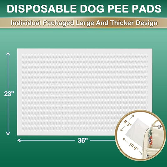 IMMCUTE Dog Pee Pads Extra Large 23"X36", 30Count, XL Puppy Pads Super Absorbent & Leak-Proof, Disposable Potty Training Pads, 6-Layer with Quick-Dry for Puppies | Doggie| Cats | Rabbits