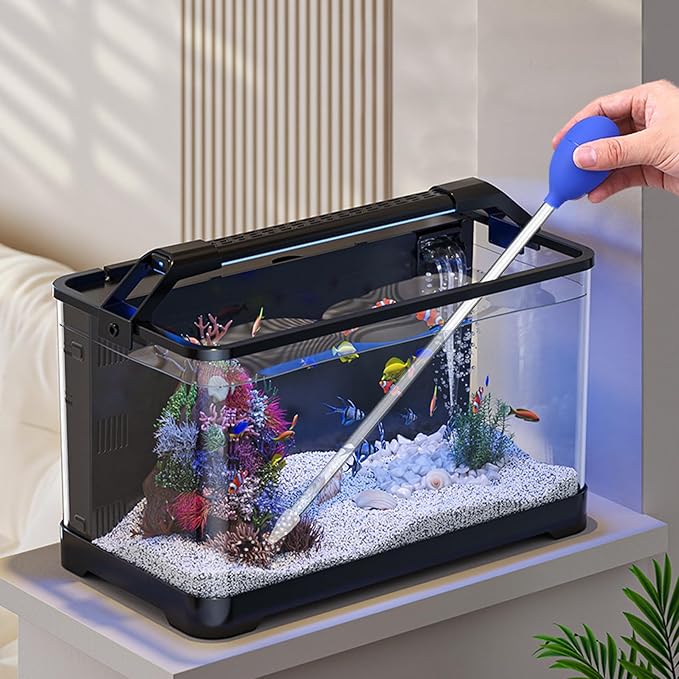 2 Pcs 18.5 in Long Pipette for Fish Tank Coral Food Feeder Long Syringe Aquarium Coral Feeding Tube for Marine Fish Reef Aquatic Plant Spider Snake Lizard