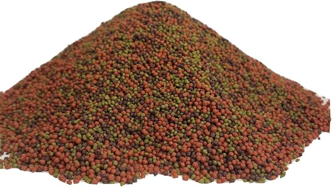 Aquatic Foods Inc. 0.5-0.8mm Ultra 3-Type Mix California Blackworm, Intense Red Coloring & Green GRO Floating Pellets All Cichlids, Tropical Fish and All Koi & Pond Fish - Small Jar 8oz