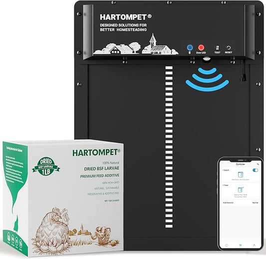 Dried Black Soldier Fly Larvae for Chickens - Non-GMO Poultry Feed Supplement, 85X More Calcium Than Mealworms,High-Protein Treats for Chickens, Hens, Ducks 1LB