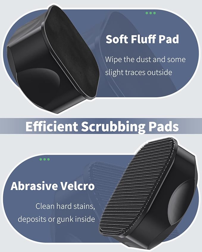 Pawfly Aquarium Magnetic Brush for Glass Fish Tanks 1.5 & 1.8 Inch Stain Scrubber Pads Cleaning Tool for 10-30 Gallon Fresh & Marine Aquariums, 2 Pack