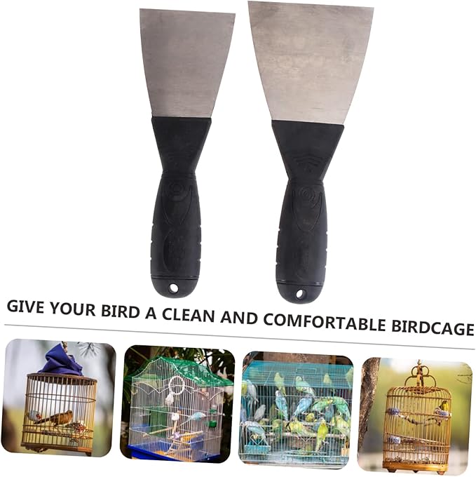 GANAZONO 2pcs Poop Cleaning Tool for Birdcages Pet Accessory for Parrots Includes Cleaning Shovels Easy Cleanup for Bird Poop and Litter