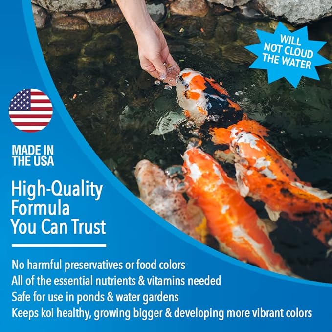 MICROBE-LIFT MLLBBLG Big Bites Fish Food Pellets for Ponds, Water Gardens, and Fountains, for Large Live Goldfish and Koi, 6 Pounds