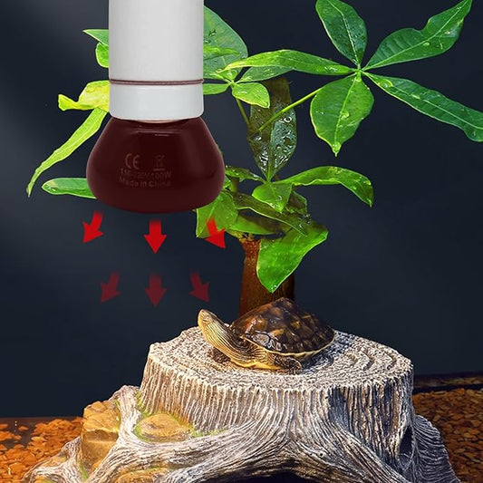 Mini Reptile Heat Lamp, 25w Infrared Ceramic Heat Emitter, No Light Emitting Reptile Heat Bulbs,Ceramic Heat Lamp for Amphibian, Chicken Coop,Cat, Turtle, Snake,Terrarium (1, 100 W)