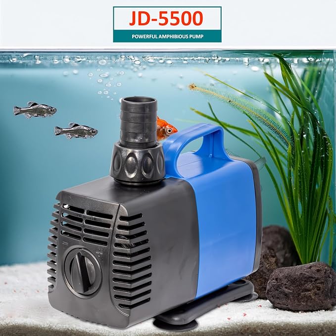 1190 GPH Submersible Pump(4500L/H,75W) Ultra Quiet Adjustable Amphibious Internal External Water Pump For Pond,Aquarium,Fish Tank,Fountain,Hydroponics,Statuary,Sump Pump - 9 Pcs