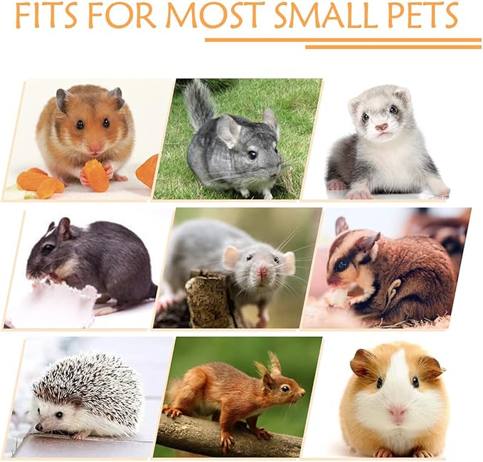 LEFTSTARER Guinea Pig Ferret Rat Hammock Toy Small Animal Cage Accessories Hideout Tunnel & Bunkbed Hammock for Rat Ferret Guinea Pig Hamster Sugar Glider Chinchilla (Star-Brown)