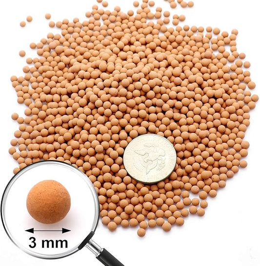 Clay Pebbles Gardening Ceramsite Orchid Hydroponic Grow Media Clay Rocks Drainage Water Purification Ceramsite Decor Cultivation Soil Stone Horticultural Grade for Soil Hydroponics Aquaponics 2.2lb