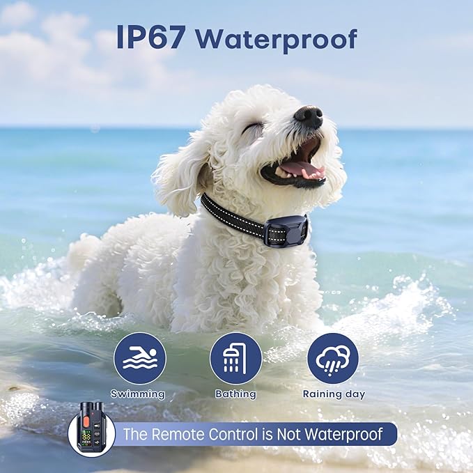 2 in 1 Dog Shock Collar &Dog Bark Deterrent Devices,4200FT Dog Training Collar with Remote, E Collar with Adjustable Beep, Vibration and Shock, IP67 Waterproof,50FT Ultrasonic(1-3L) Control Range