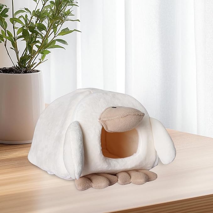 Cute Goose Style Guinea Pig Hideout,Guinea Pig Bed,Small Animal Cage&House for Golden Bears,Hedgehog and Hamsters,8.6 in x 9.4 in