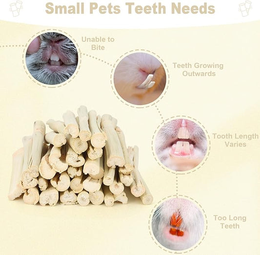 900g Sweet Bamboo Chew Sticks for Rabbits, Chinchilla Rabbit Toys Guinea Pig Chews Sticks, Natural Rabbit Bunny Molar Treats Snacks Toys for Chinchilla, Guinea Pig, Hamster Small Animals