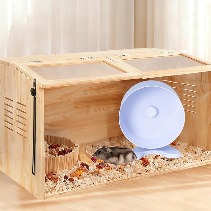 Hamster Wheel, 8.7" Super-Silent Exercise Wheels, Dual-Bearings Quiet Spinner Running Wheels, 3 Installation Methods, Fits Any Hamster Cage, Hamsters Toy for Dwarf Hamsters, Gerbils, and Small Pets.