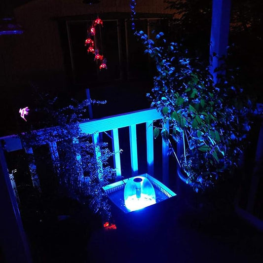 730GPH Submersible Pump Fountain with RGB Color Changing Ring Water Patterns Decoration Garden Pond Landscape 2800L/H, 110V/55W