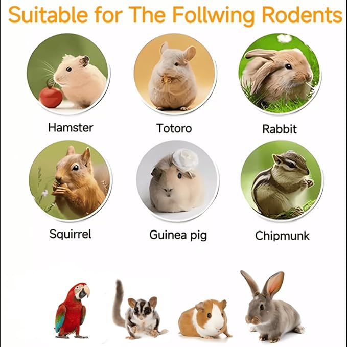 Chinchilla Food - 8oz Natural Treat Mix with Carrots, Green Peas, Sweet Potatoes, Oats and Rose Petals - for Squirrels, Rabbits, and Small Herbivores