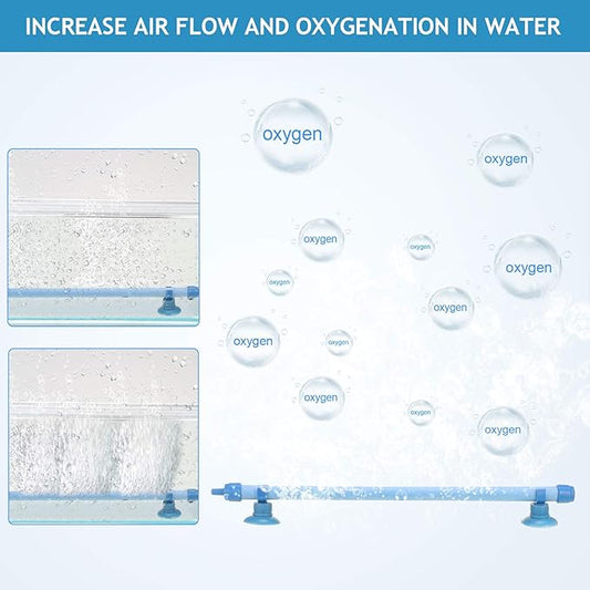 Honoson 4 Pieces Aquarium Bubble Wall Air Stone Bar 10 Inch Fish Tank Bubble Release Diffuser Bar Tube for Fish Tank Aquarium Hydroponics Pump