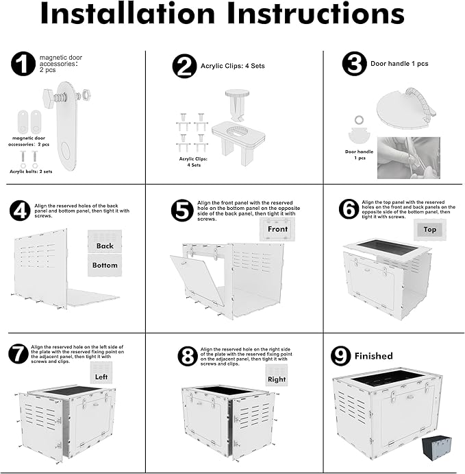 25 Gallon Reptile Tank 24"x16"x16" – PVC Reptile Enclosure Terrarium for Leopard Gecko, Ball Python, Bearded Dragon, and Snake Habitat Setup