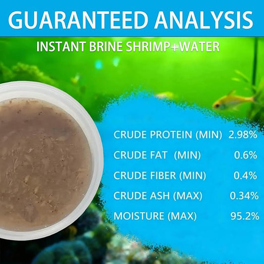 Brine Shrimp Fish Food, Ready to Use Aquarium Fish Food, Non-Living Instant Baby brine Shrimp, Food for Betta Saltwater Marine Freshwater Fish (Adult Brine Shrimp)