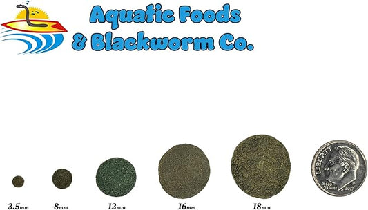 Aquatic Foods Inc. 4-Type Ultra Mix of 12mm - 1/2'' Wafers, Spirulina-Algae 6-Type Worm 10-Type Shrimp Wafer, Intense Color Enhancing Wafers. Plecos, Shrimp, Snails, All Tropical Fish..10-lbs