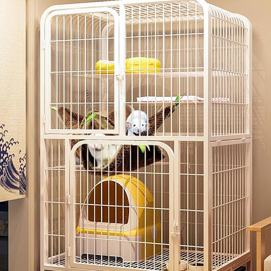 Ferret Rat Hammock Tunnel Toys Cage Accessories, Guinea Pig Hideout Tunnel, Warm Bed for Rat Ferret Guinea Pig Sleep Hide and Play (3.Hammock)