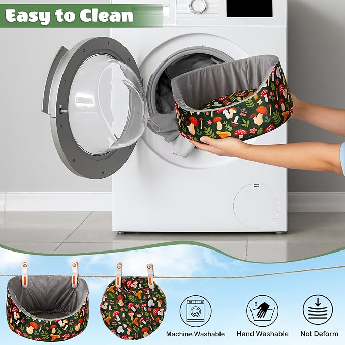 Glittme Guinea Pig Bed Soft Rabbit Beds with Thick Removable Mat Bunny Beds Machine Washable Guinea Pigs Accessories Cozy Guinea Pigs House for Rabbit, Ferret, Round Cuddler Cup Bed