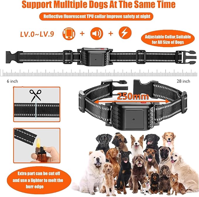 Wireless Dog Fence & Dog Training Collar 2 in 1, Electric Pet Boundary Container with Remote, Waterproof Receiver, Vibrate/Shock, Safe Effective, Stubborn Dog Fence System for Yard,for4dogs