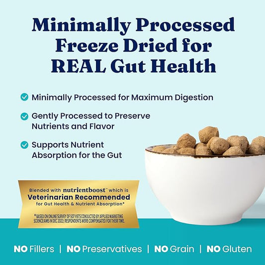 Solid Gold Freeze Dried Dog Food - W/Real Beef, Pumpkin & Superfoods - Freeze Dried Raw Dog Food Toppers for Picky Eaters to Serve as a Nutrient-Dense Meal Topper or High Protein Treats - 12oz